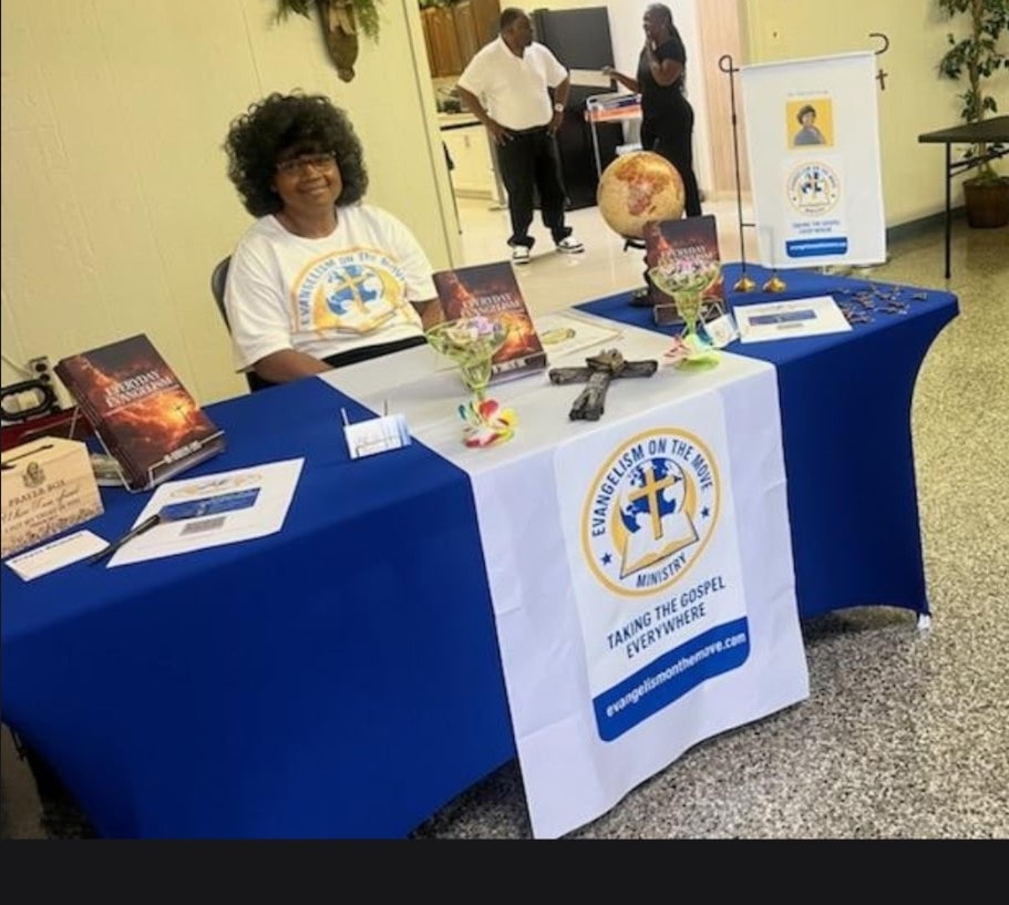 Berean Light Graduation 2026 — ministry booth with Dr. Charlene Long